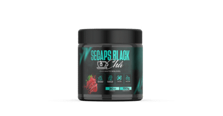 Secaps Black Chá Solúvel Sabor Morango