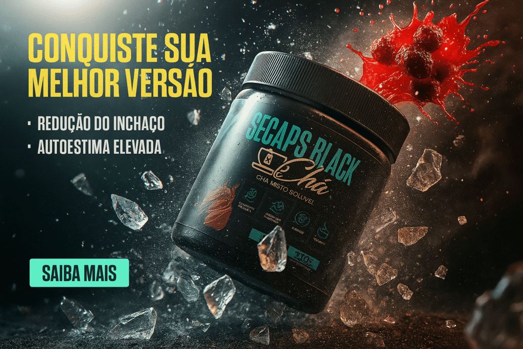 Beber Água - Secaps black chá suplemento