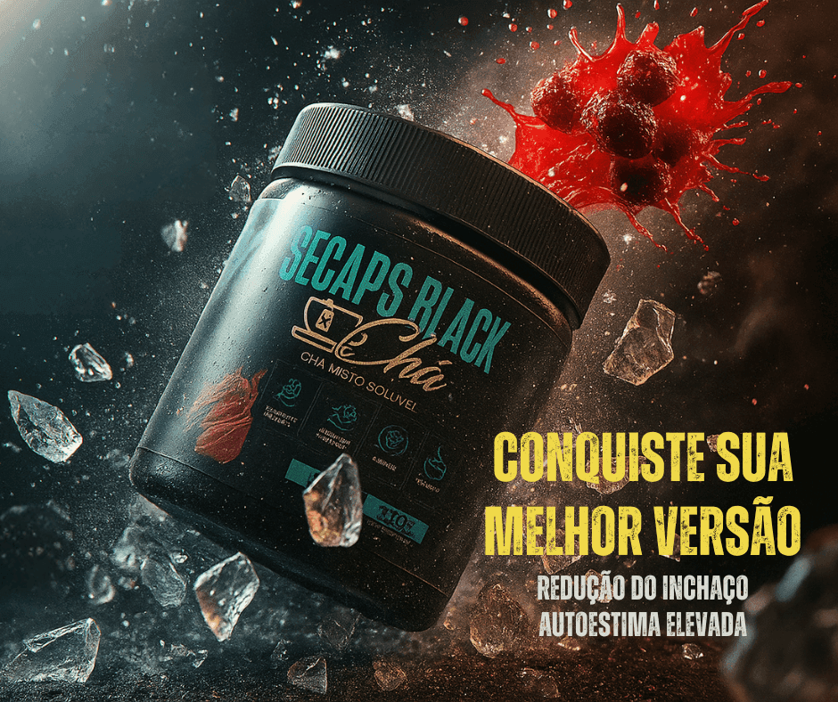 Secaps Black Chá suplemento natural para destravar intestino e melhorar trânsito intestinal
