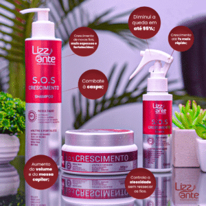 Kit SOS Crescimento: A Solução Definitiva Para Queda Capilar e Crescimento Acelerado dos Fios