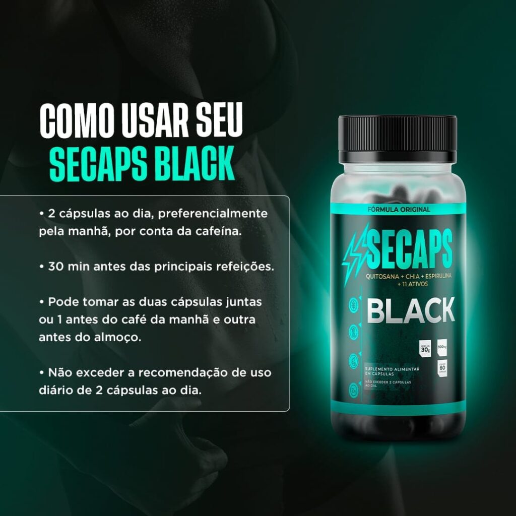 Modo de Preparo do Suplemento Secaps Black