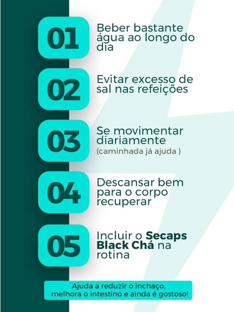 Inclua secaps black chá na sua rotina