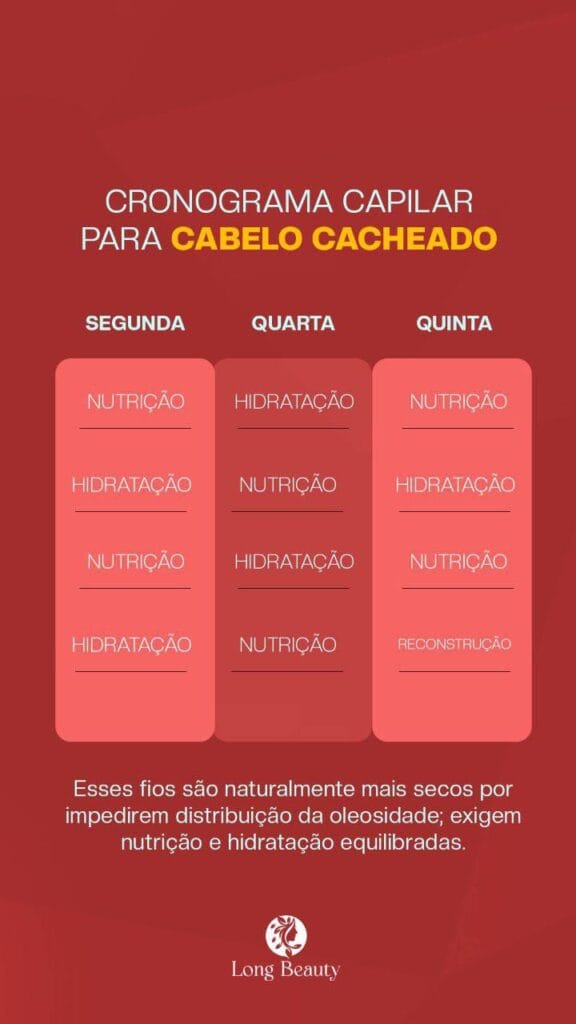 cronograma capilar cabelo cacheado