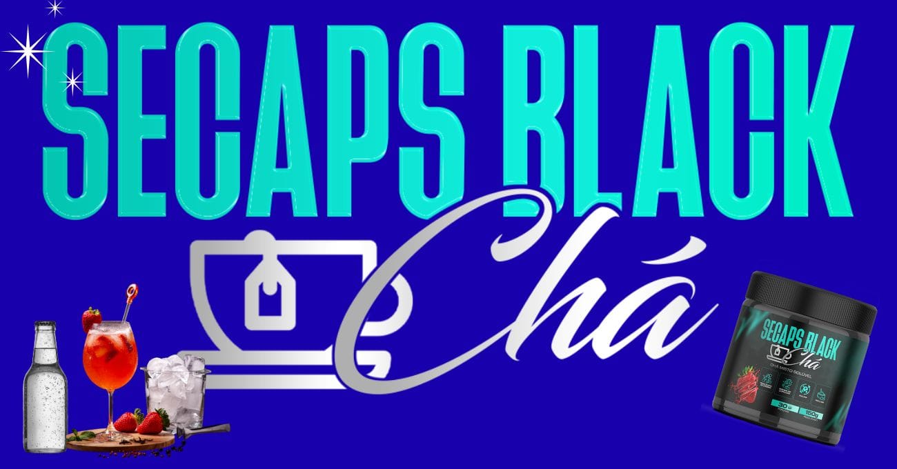 Secaps Black Chá e Água com Gás