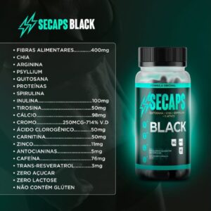 Secaps Black Composição Completa: Entenda Cada Ingrediente e Seus Benefícios