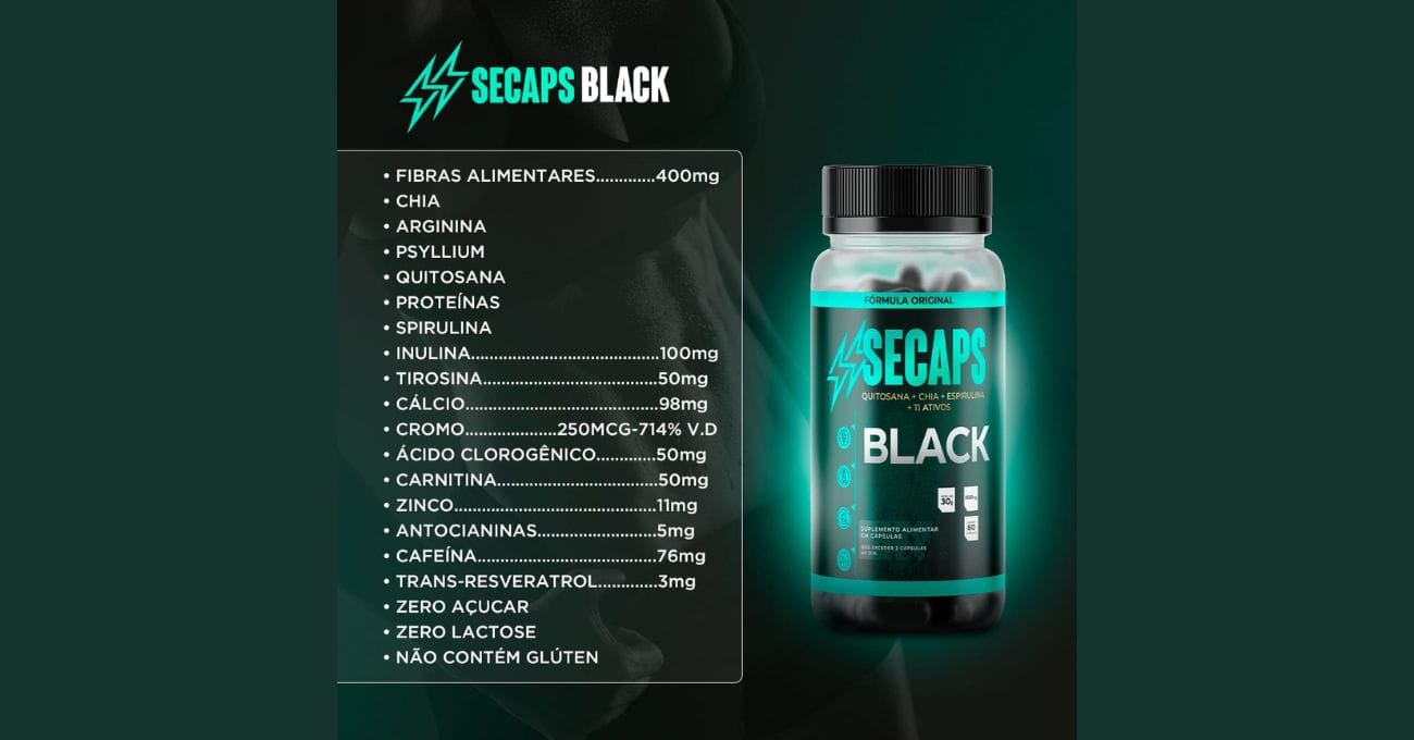 Secaps Black Composição Completa